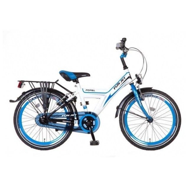 Popal Jongensfiets Funjet Wit Blauw 20 inch